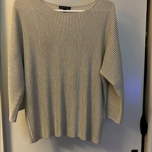 Eileen Fisher Women's Gray Ribbed Sweater